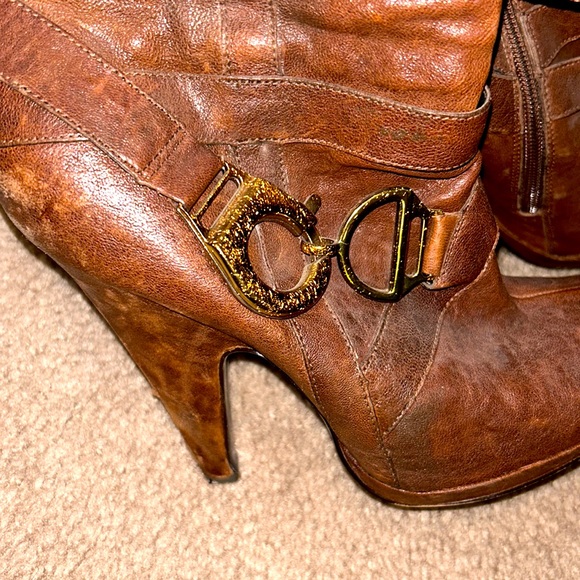 Brown Boots with Gold Detail - Picture 3 of 5